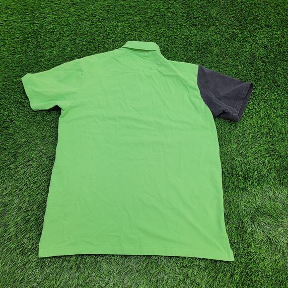 Lacoste Polo Shirt Large 22x28 Patch-Logo Colorblock - Picture 2 of 14